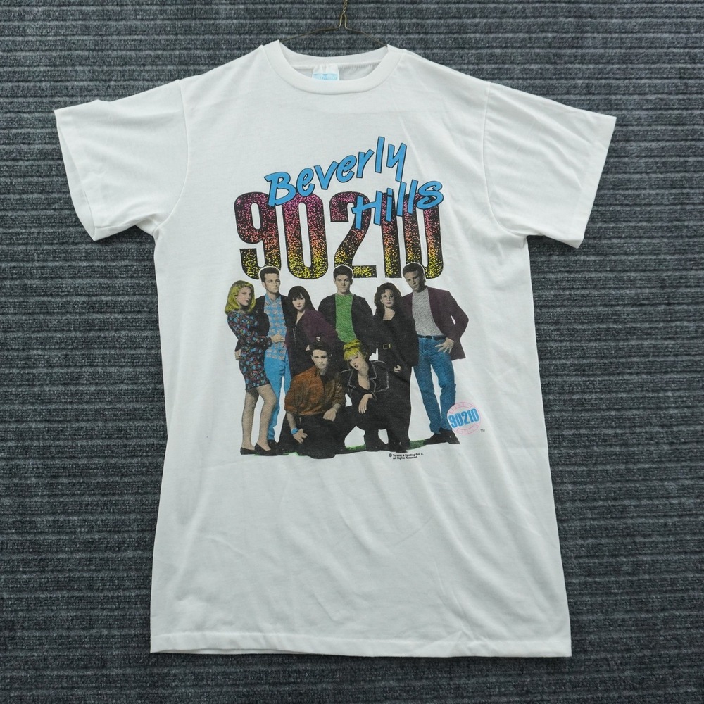 Allison Beverly Hills 90210 T-Shirt Unisex Large White Vintage 90s Graphic Tee